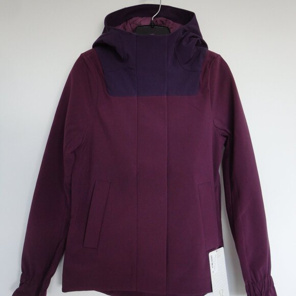 NWT LULULEMON PLUM/DPZI Plum Studio Softshell Hooded Jacket 2 - Picture 9 of 12